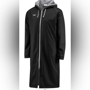 Speedo Black Long Unisex Zip-Up Swim Jacket